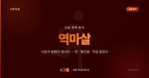 역마살 완벽 가이드 — 이동과 변화의 에너지, 뜻부터 직업까지